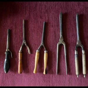 Set of 5 Antique Curling Irons